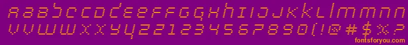 bytepolicetitleital Font – Orange Fonts on Purple Background