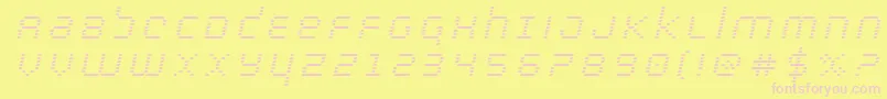 Шрифт bytepolicetitleital – розовые шрифты на жёлтом фоне