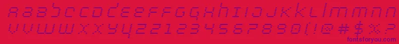 bytepolicetitleital Font – Purple Fonts on Red Background