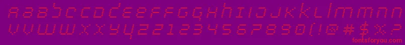 bytepolicetitleital Font – Red Fonts on Purple Background