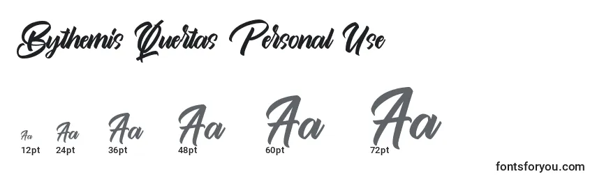 Bythemis Quertas Personal Use Font Sizes