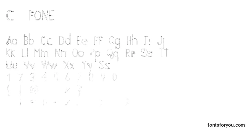 A fonte C  FONE – alfabeto, números, caracteres especiais