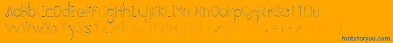 Weitere Informationen zur C FONE-Schriftart C FONE-Schriftart – Blaue Schriften auf orangefarbenem Hintergrund