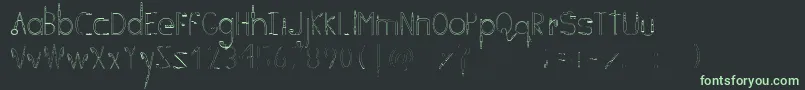 C  FONE Font – Green Fonts on Black Background
