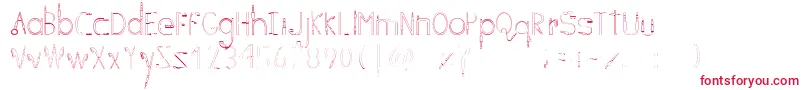 C  FONE Font – Red Fonts on White Background