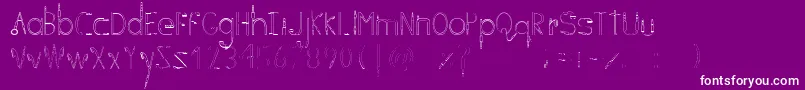 C  FONE Font – White Fonts on Purple Background