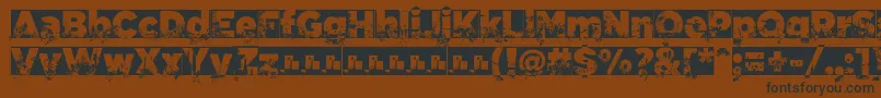 C A  Garrutas font-Schriftart – Schwarze Schriften auf braunem Hintergrund