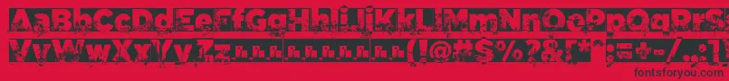 C A  Garrutas font Font – Black Fonts on Red Background