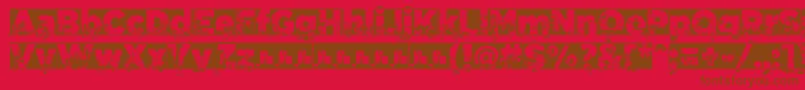 C A  Garrutas font Font – Brown Fonts on Red Background