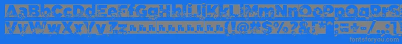 C A  Garrutas font Font – Gray Fonts on Blue Background