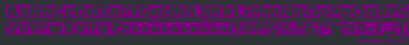 Шрифт C A  Garrutas font – фиолетовые шрифты на чёрном фоне