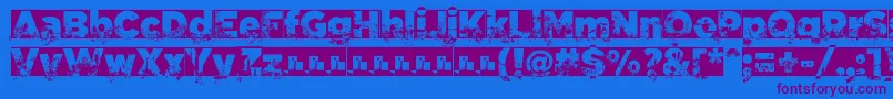 C A  Garrutas font-Schriftart – Violette Schriften auf blauem Hintergrund