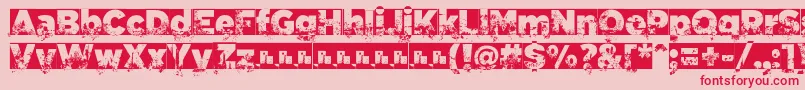 C A  Garrutas font Font – Red Fonts on Pink Background