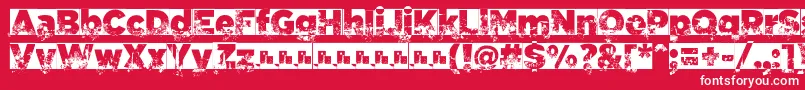 Police C A  Garrutas font – polices blanches sur fond rouge