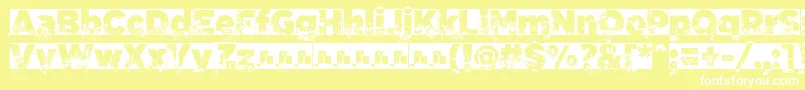 C A  Garrutas font Font – White Fonts on Yellow Background