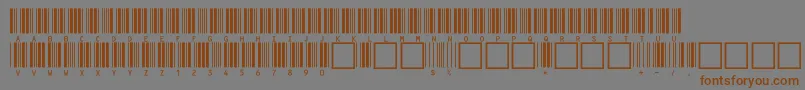 c39hrp36dltt Font – Brown Fonts on Gray Background
