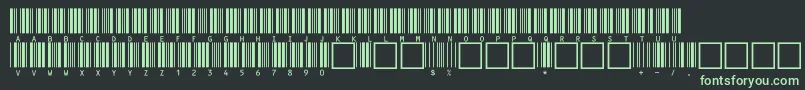 c39hrp36dltt Font – Green Fonts on Black Background