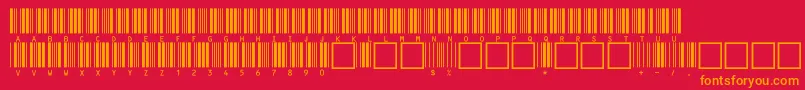 c39hrp36dltt Font – Orange Fonts on Red Background