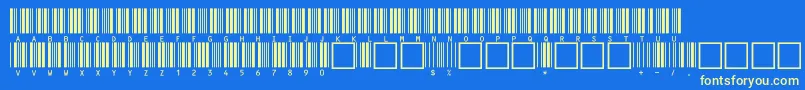 c39hrp36dltt Font – Yellow Fonts on Blue Background