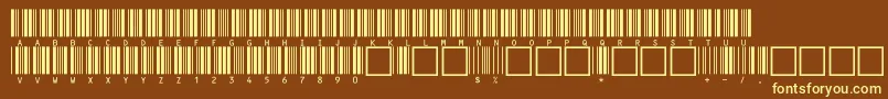 c39hrp36dltt Font – Yellow Fonts on Brown Background