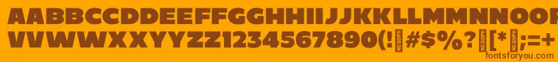 C800 Font – Brown Fonts on Orange Background