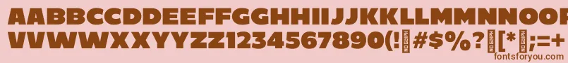 C800 Font – Brown Fonts on Pink Background