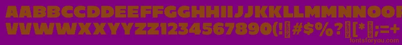 フォントC800 – 紫色の背景に茶色のフォント