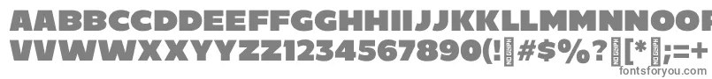 C800-fontti – harmaat kirjasimet valkoisella taustalla