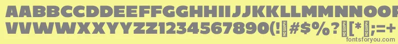 C800 Font – Gray Fonts on Yellow Background