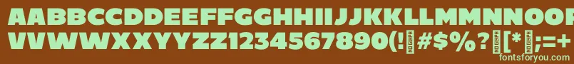 C800 Font – Green Fonts on Brown Background