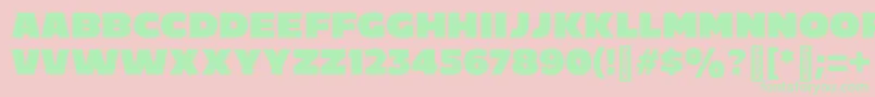 C800 Font – Green Fonts on Pink Background