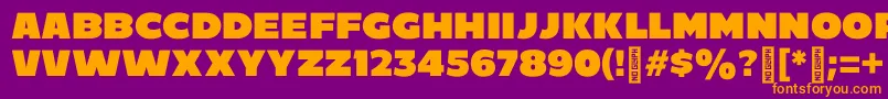 C800 Font – Orange Fonts on Purple Background