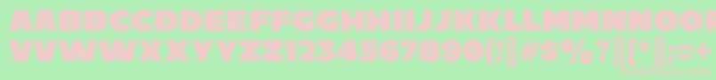 C800-fontti – vaaleanpunaiset fontit vihreällä taustalla
