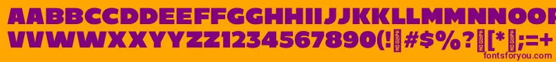 C800 Font – Purple Fonts on Orange Background