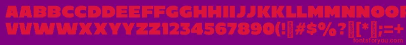 C800 Font – Red Fonts on Purple Background