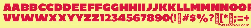 C800 Font – Red Fonts on Yellow Background