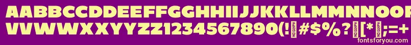 C800 Font – Yellow Fonts on Purple Background