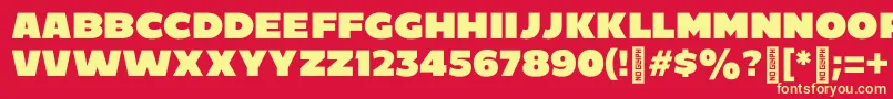 C800 Font – Yellow Fonts on Red Background