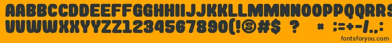 GomariceRockinRecord-fontti – mustat fontit oranssilla taustalla