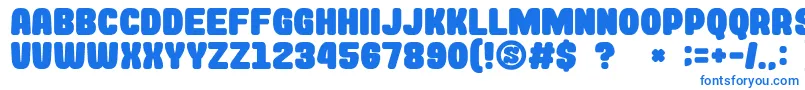 GomariceRockinRecord Font – Blue Fonts on White Background