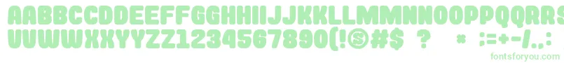 GomariceRockinRecord Font – Green Fonts on White Background