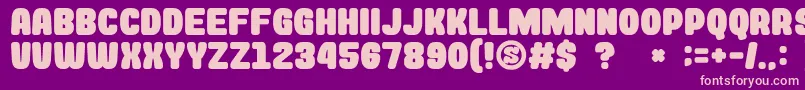 GomariceRockinRecord Font – Pink Fonts on Purple Background