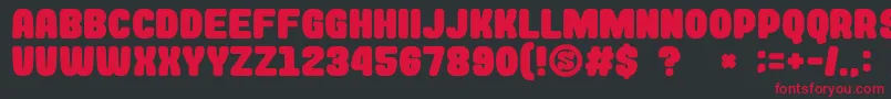 GomariceRockinRecord Font – Red Fonts on Black Background