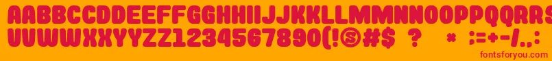 GomariceRockinRecord Font – Red Fonts on Orange Background