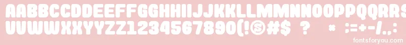 GomariceRockinRecord Font – White Fonts on Pink Background