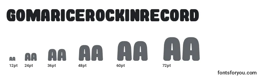 Größen der Schriftart GomariceRockinRecord