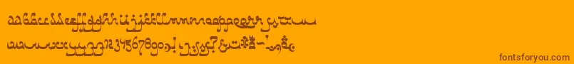Шрифт CAB      – коричневые шрифты на оранжевом фоне