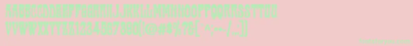 CABAC    Font – Green Fonts on Pink Background