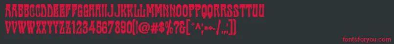 CABAC    Font – Red Fonts on Black Background