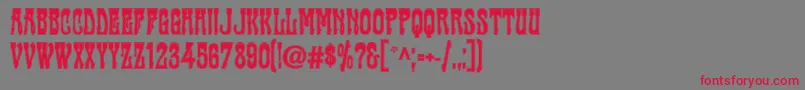 CABAC    Font – Red Fonts on Gray Background
